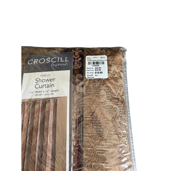 Croscill Home Townhouse Shower Curtain 72" W X 75" L Polyester/Cotton bathroom b - Picture 3 of 5
